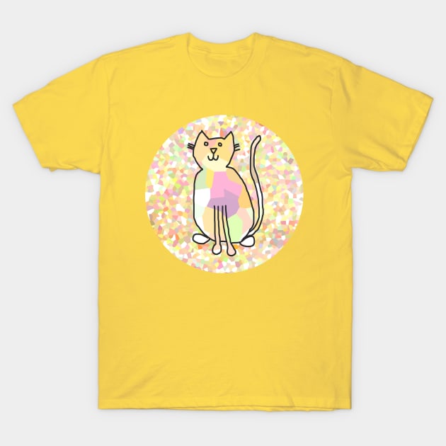 Cat on Pale Yellow T-Shirt by ellenhenryart